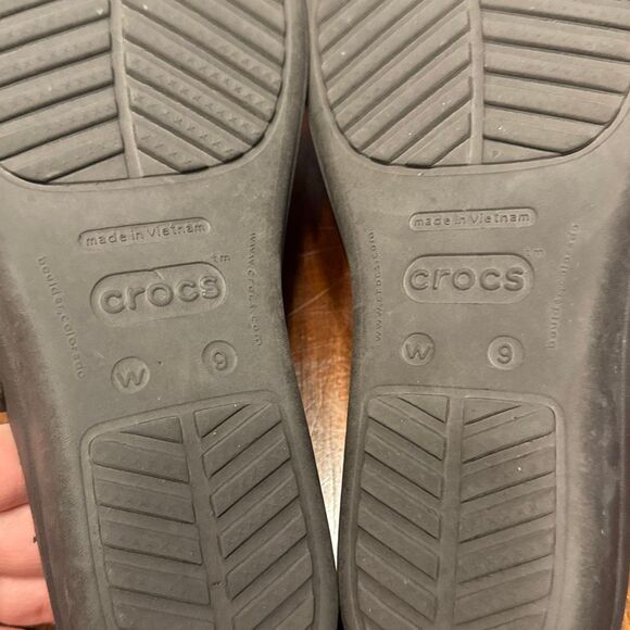 Crocs Brown Golden Wedge Flip Flops Women’s US 9 - Picture 8 of 8